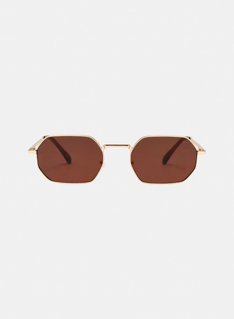 korico Rixa Brown Full Rim Rectangle Sunglasses - Image 2